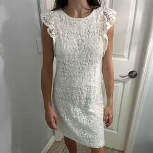 White Lace Shift Dress